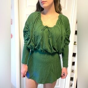 Free People Green Mini Dress